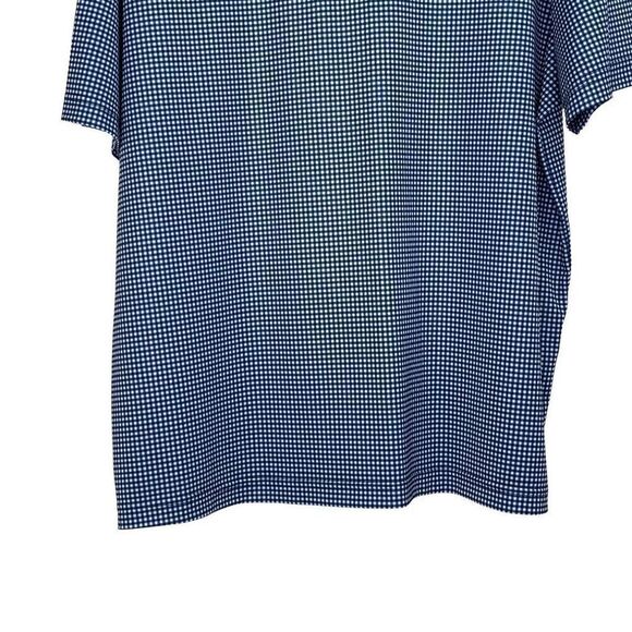 Roundtree & Yorke Gray Gingham Loose-Fit Short-Sleeve Polo Shirt Size L - Picture 5 of 10